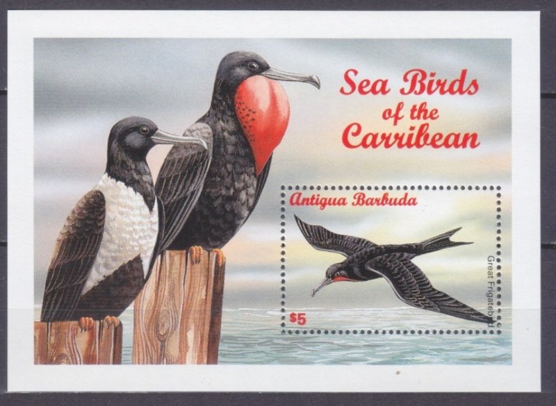 1996 Antigua and Barbuda 2386/B344 Seabirds