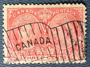 CANADA 1897 QV Jubilee 3c Used SG#126 C5383