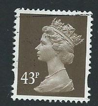 GB  QE II  Machin 43p SG Y1716 VFU