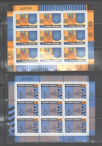 MACEDONIA 2002 EUROPE #242-243, 1 SET=$1.00 / FULL SHEET $10.00