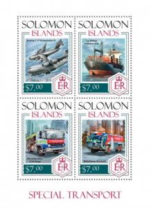 SOLOMON ISLANDS 2014 SHEET SPECIAL TRANSPORT slm14205a