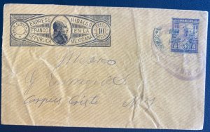 1899 Mexico Wells Fargo Express Uprated Postal Stationery Cover