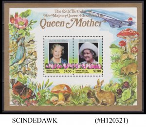 UNION ISLAND OF ST VINCENT - 1985 85th BIRTHDAY OF THE QUEEN MOTHER - MIN. SHEET