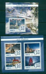 Guinea - 2016 Lighthouses. Set 2 Souvenir Sheets.