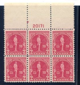 US SCOTT #688 WIDE TOP PLATE BLOCK OF 6 MINT-OG-NH (5/8/24 GP)