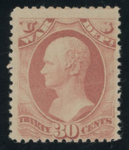 USA o120 - 30 cent War Dept on Soft Porous - Fine Mint light hinged - crease