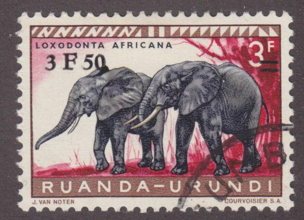 Ruanda-Urundi 153 African Elephants O/P 1960