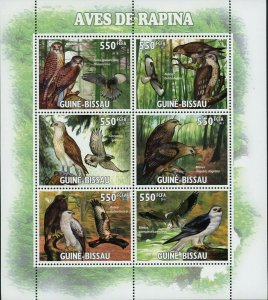 Raptors Birds Stamp Buteo Cirsoetus Gallicus S/S MNH #5266-5271