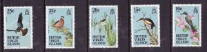 Virgin Is.-Sc#492//501-unused  NH 5 values from  set-Birds-id3-1986-