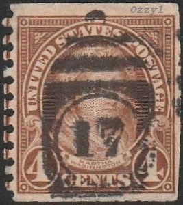 USA #601 1923 4c Brown Martha Washington USED-Average-NH.