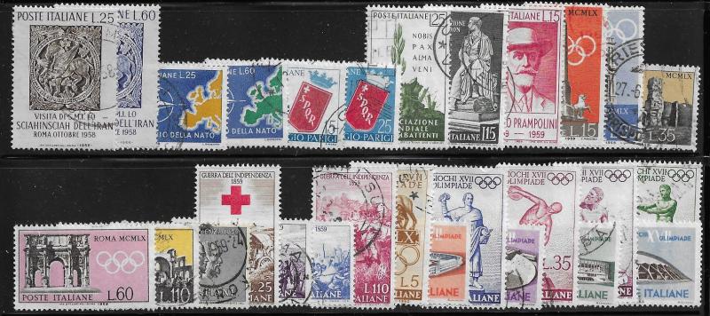 Italy mini collection of 53 used stamps 2018 SCV $25.40 -see description- 11794