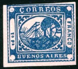 Argentina Buenos Aires - SC #8 - MINT (Forgery??) - 1859 - Item BUENOSAIRES003