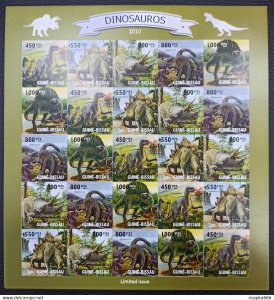 Imperf 2010 Guinea-Bissau Dinosaurs Fauna #4593-97 ! Unique Sh ** Qw22