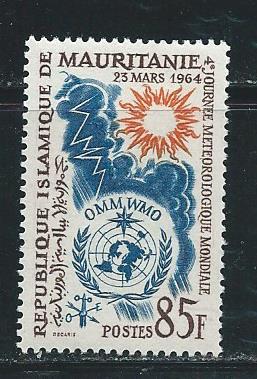 Mauritania  175 1964 WMO Day single MLH