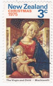 New Zealand 1975 Christmas Virgin & Child 3c used SG 1083