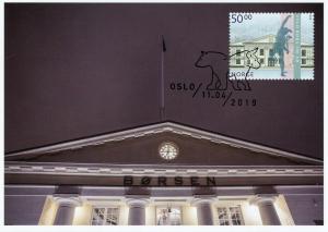 Norway 2019 MAXI Oslo Stock Exchange Bicentenary 1v Cards Architecture Stamps