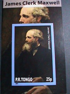 ​TONGA-2010 FAMOUS PERSON- JAMES CLERK MAXWELL-IMPERF: MNH S/S SHEET-VERY FINE