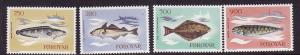 Faroe Is.-Sc#97-100-unused NH Marine Life set-1983-Fish-
