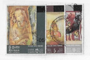 Sri Lanka Sc #538-540  overprinted  set of 3  used VF