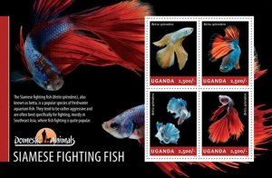 UGANDA 2014 SHEET ugn14206a FISHES MARINE LIFE