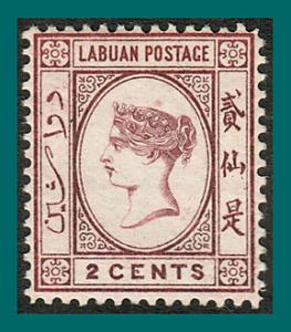 Labuan 1892 Queen Victoria 2c MNG  #33,SG39