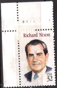 US Stamp #2955 MNH - Richard Nixon Plate Number Single