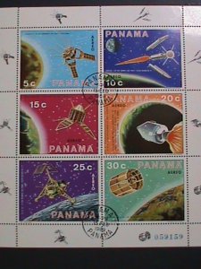 PANAMA-1989 WORLD FAMOUS AIR & SPACE PROGRAMS CTO SHEET VERY FINE-