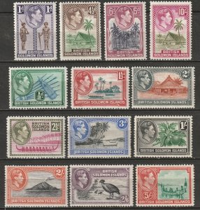 Solomon Islands 1939 Sc 67-79 set MLH*