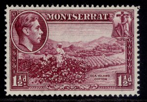 MONTSERRAT GVI SG103a, 1½d purple, LH MINT.