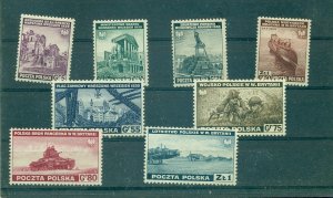 Poland - 3K1-8. 1941 Govt. in Exile. MNH $45.00.