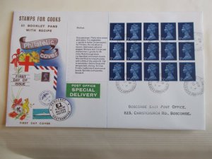 1969 Stamps For Cooks Booklet Panes Set on 4 Rarer Wessex Fdc's with Cds Cancels