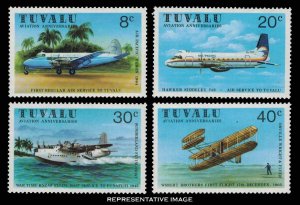 Tuvalu Scott 142-145 Mint never hinged.