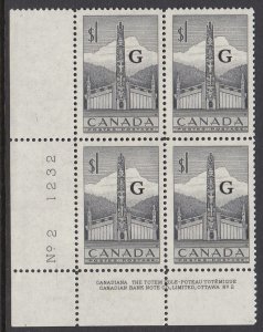 Canada O32 Totem Pole Plate 2, LL block mnh