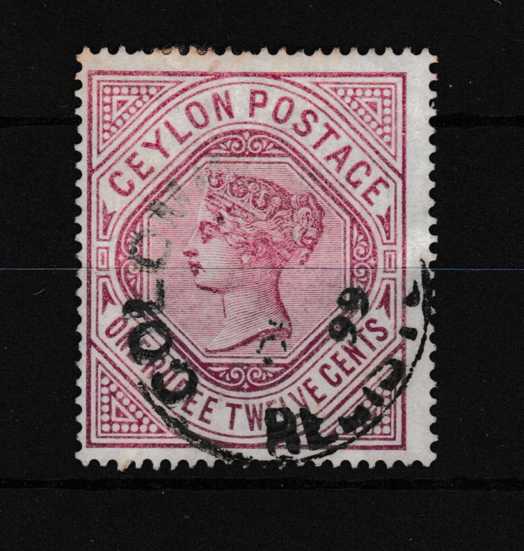 Ceylon 1887 1R 12C Fine Used SG201 WS43642