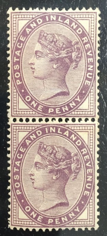 GB #89 MNHOG VF/XF Pair - Queen Victoria Penny Lilac