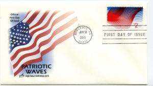 4954 $2. Patriotic Waves ArtCraft  FDC
