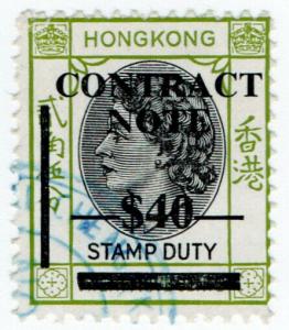 (I.B) Hong Kong Revenue : Contract Note $40 on 25c OP