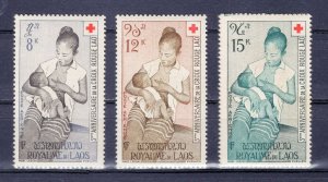 1958 Airmail - The 3rd Anniversary of Laotian Red Cross - Cross in Red  M3471A