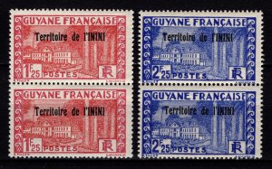 Inini 1932-40 French Guiana Optd. , 1f.25 & 2f.25 [Mint]