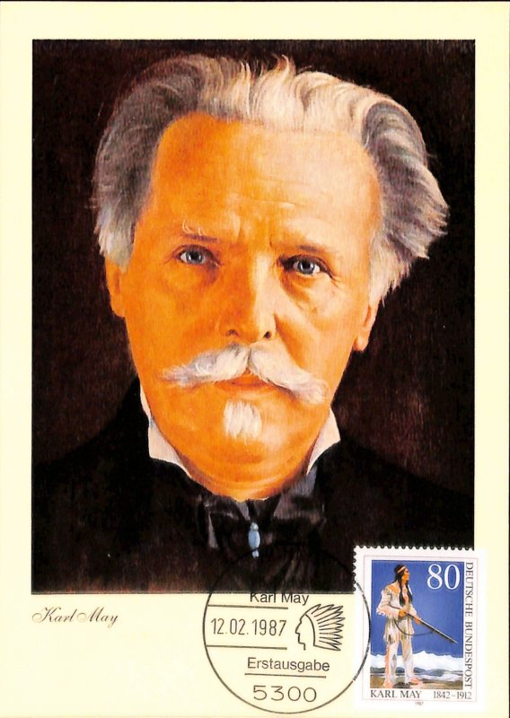 Germany 1502 Karl May author of Winnetou indian native american maxi card (15)