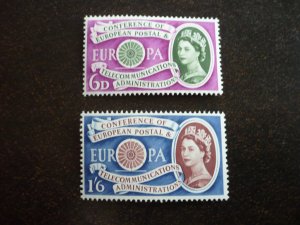 Stamps - Great Britain - Scott# 377-378 - Mint Never Hinged Set of 2 Stamps