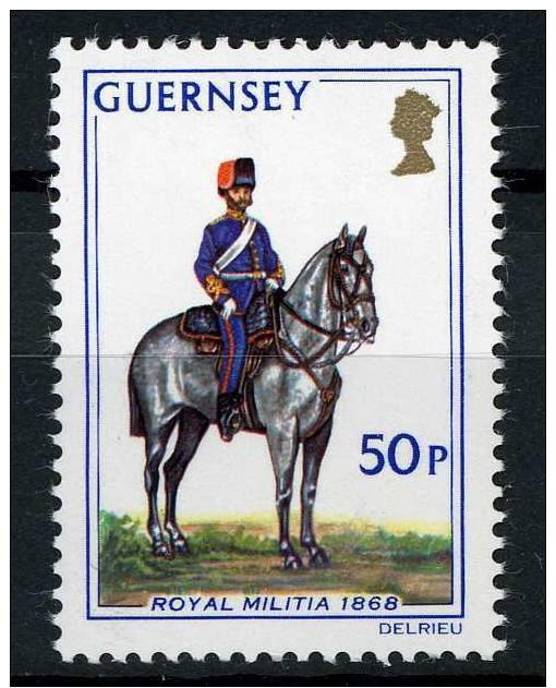 Guernsey 1974 - Scott 109 MH - 50p, militia uniform 1868 