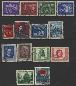 COLLECTION LOT 10087 GERMANY DDR 14 STAMPS 1951+ CV+$27