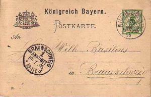 Germany Bavaria, Government Postal Card