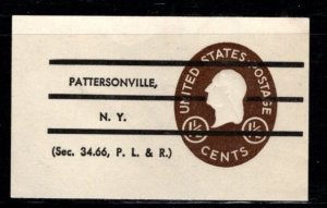 #U535 Washington Precancel Cut Square Type 3a3 - Unused