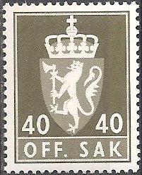 Norway O99 (mnh) 40ø coat of arms