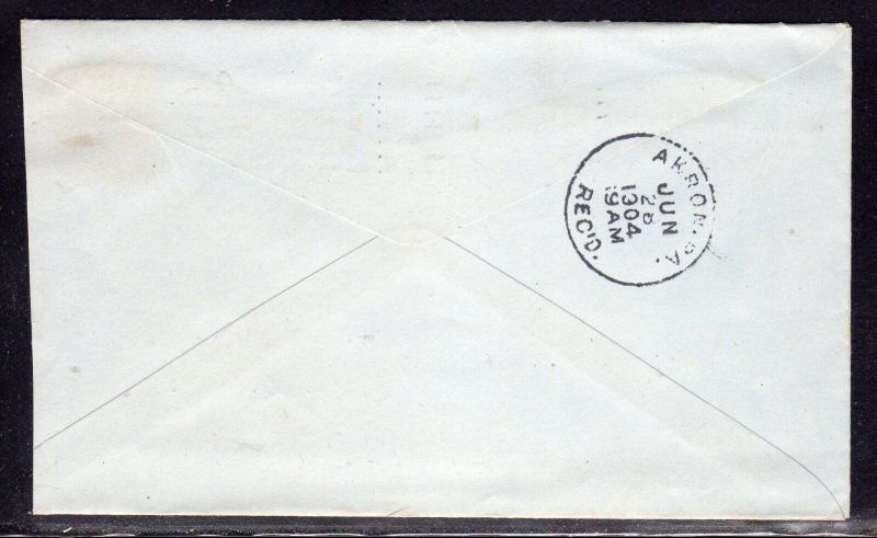 US Philadelphia PA Leaf Tobacco Ad to Akron 1904 c675