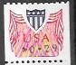 United States # CVP31Type 1. Shield Red White & Blue  Strip of 5 MNH