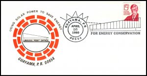 US For Energy Conservation,Solar Power,Guayma,PR 1980 Cover