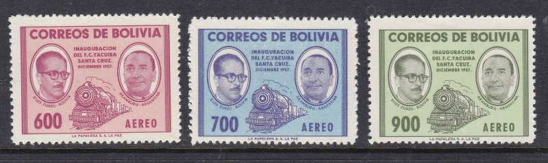  BOLIVIA  ^^^^# C202-204  mint hinged  AIRPOSTS    $$$@@ dc645bol